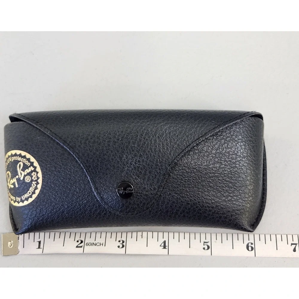Ray-Ban Sunglasses Case Unisex OS Black Pebbled Snap Luxottica